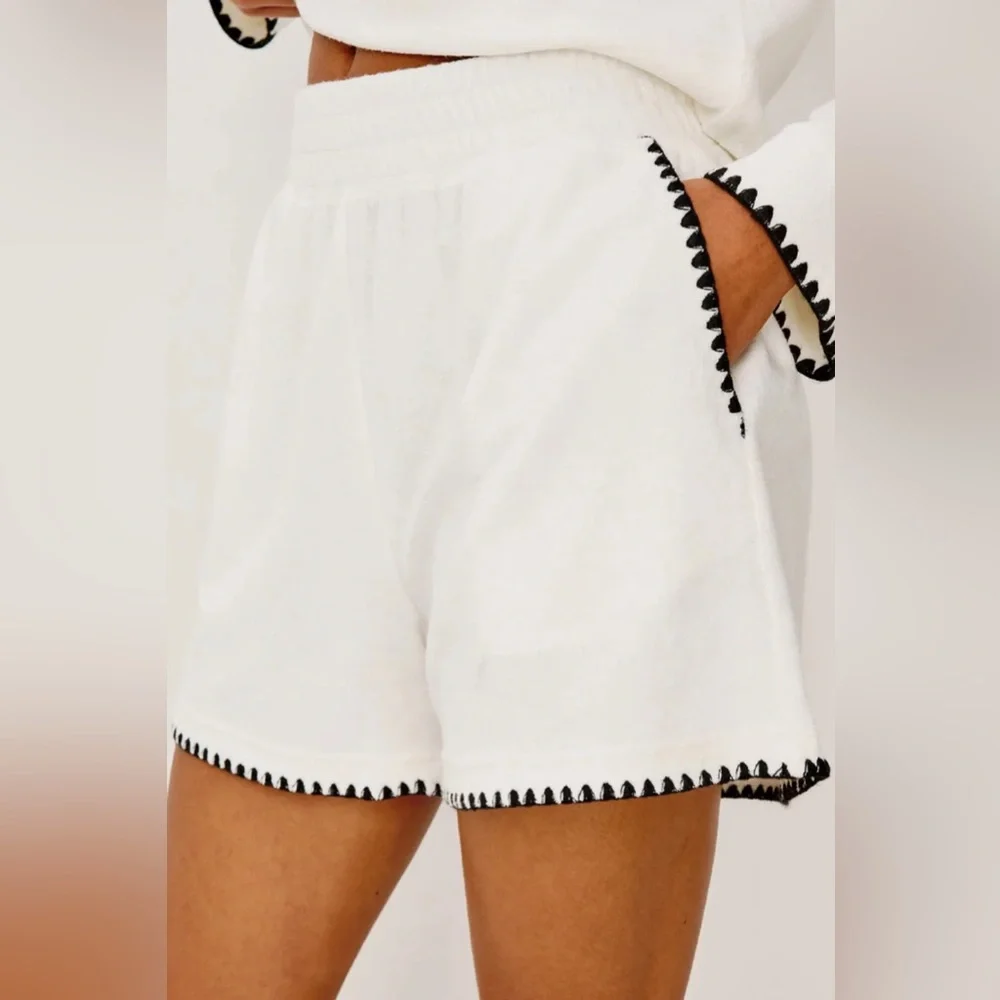 Rails Lunas White Terry Short size Medium